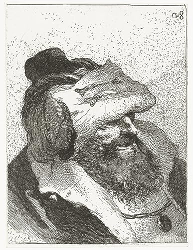 Poster Domenico Tiepolo homme chapeau grand format 50x70
