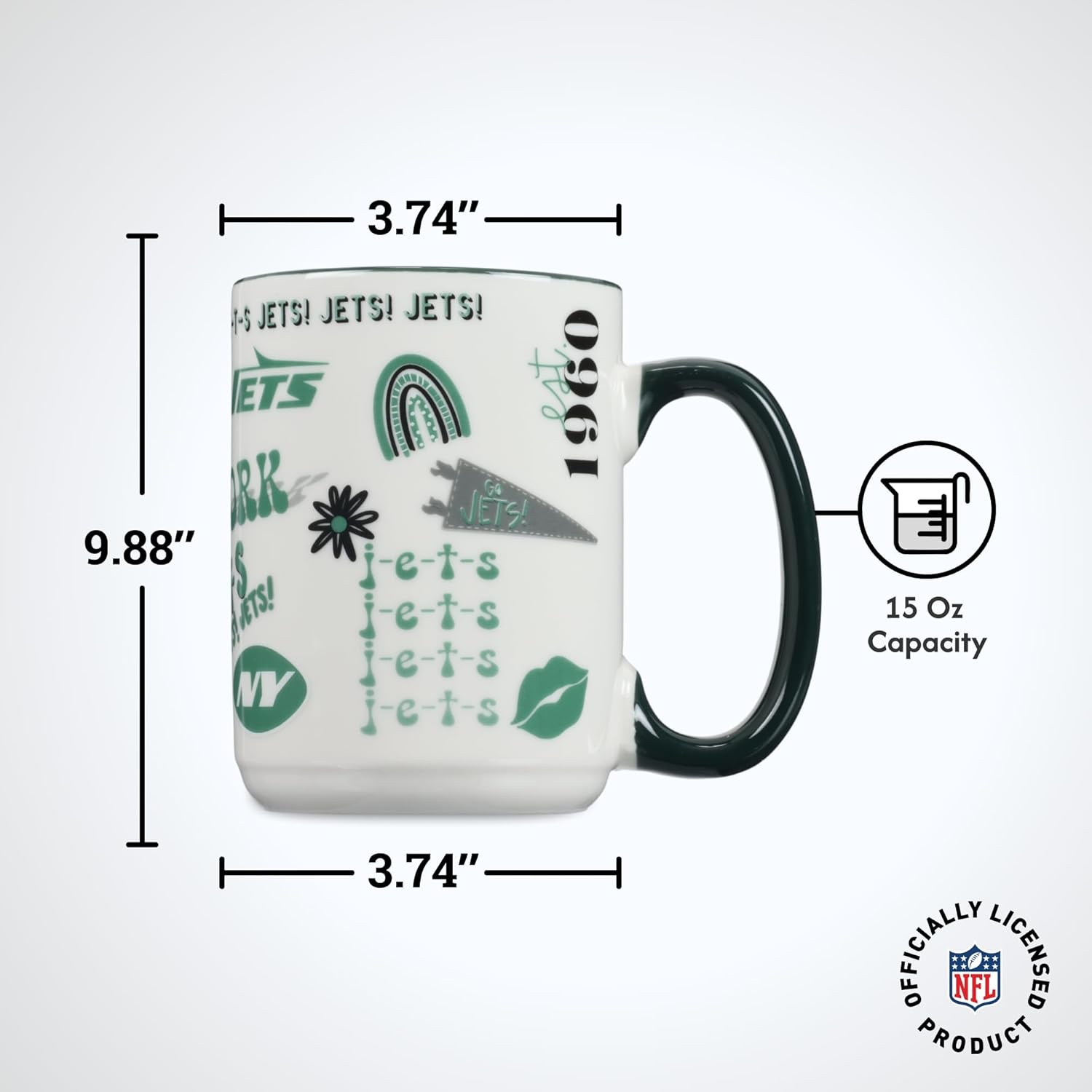The Memory Company Officially Licensed 15oz Team Spirit Mug, New York Jets - Image 5