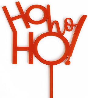 Christmas Cake Toppers| Ho Ho Ho Acrylic Cake Toppers| Christmas Holiday Cupcake Toppers| Colorful Christmas Inserts Toppers| Cake Cupcake Cookie Decorating Ice Cream Decorations Toppings
