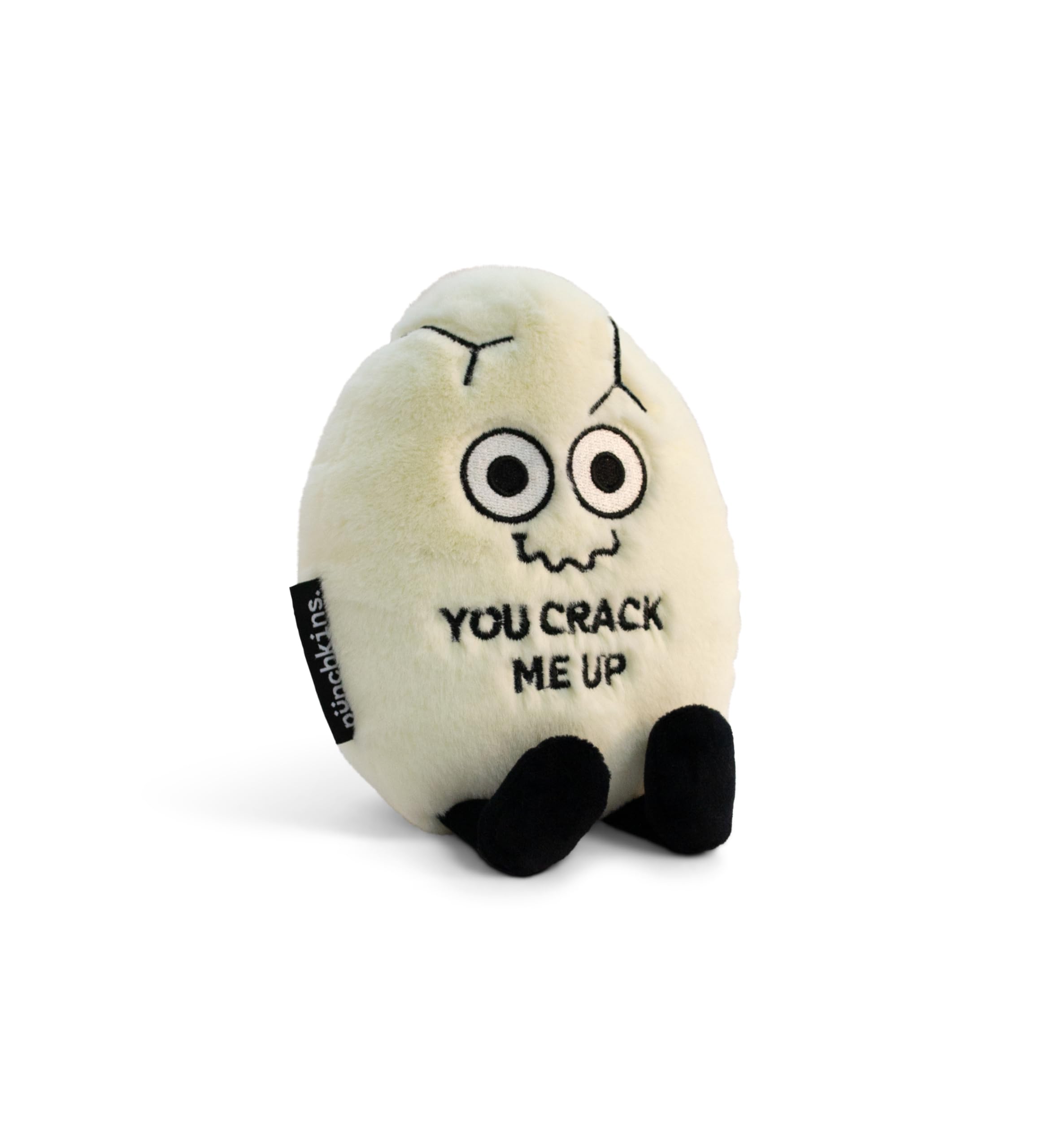 Punchkins You Crack Me Up Egg Meme Plushie - Funny Pun Meme Gag Gift, White Elephant, Stocking Stuffer Present, Great for Emotional Support, Fun Desk Accessory, Kids, Teens, Adults