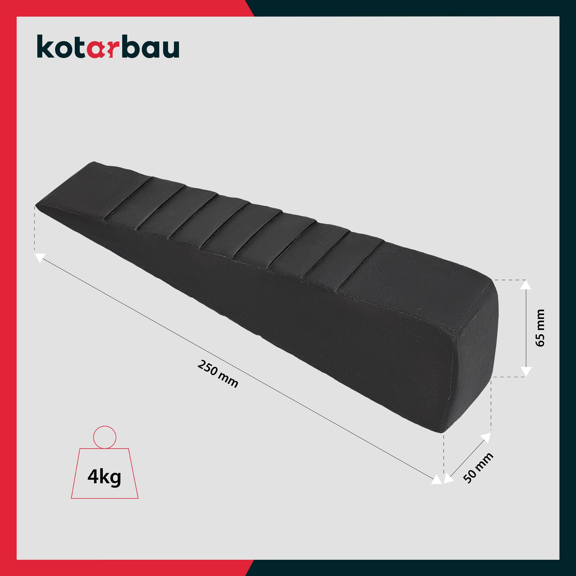 KOTARBAU® Esquina de Dividir forjada de Acero, 250 mm, 4,0 kg, Granada de Dividir Esquina de Madera, esparcidor de Troncos, Esquina de Sacrificio, Esquina de leña, Esquina de elevación