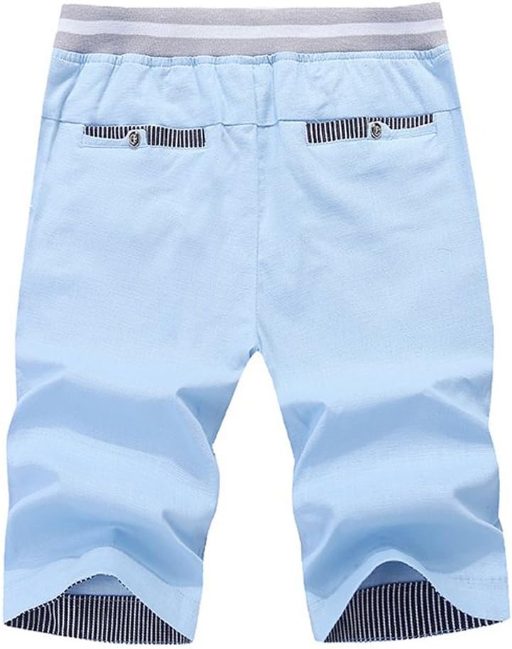 Tansozer Men's Shorts Casual Classic Fit Drawstring Summer Beach Shorts with Elastic Waist and Pockets - Image 3