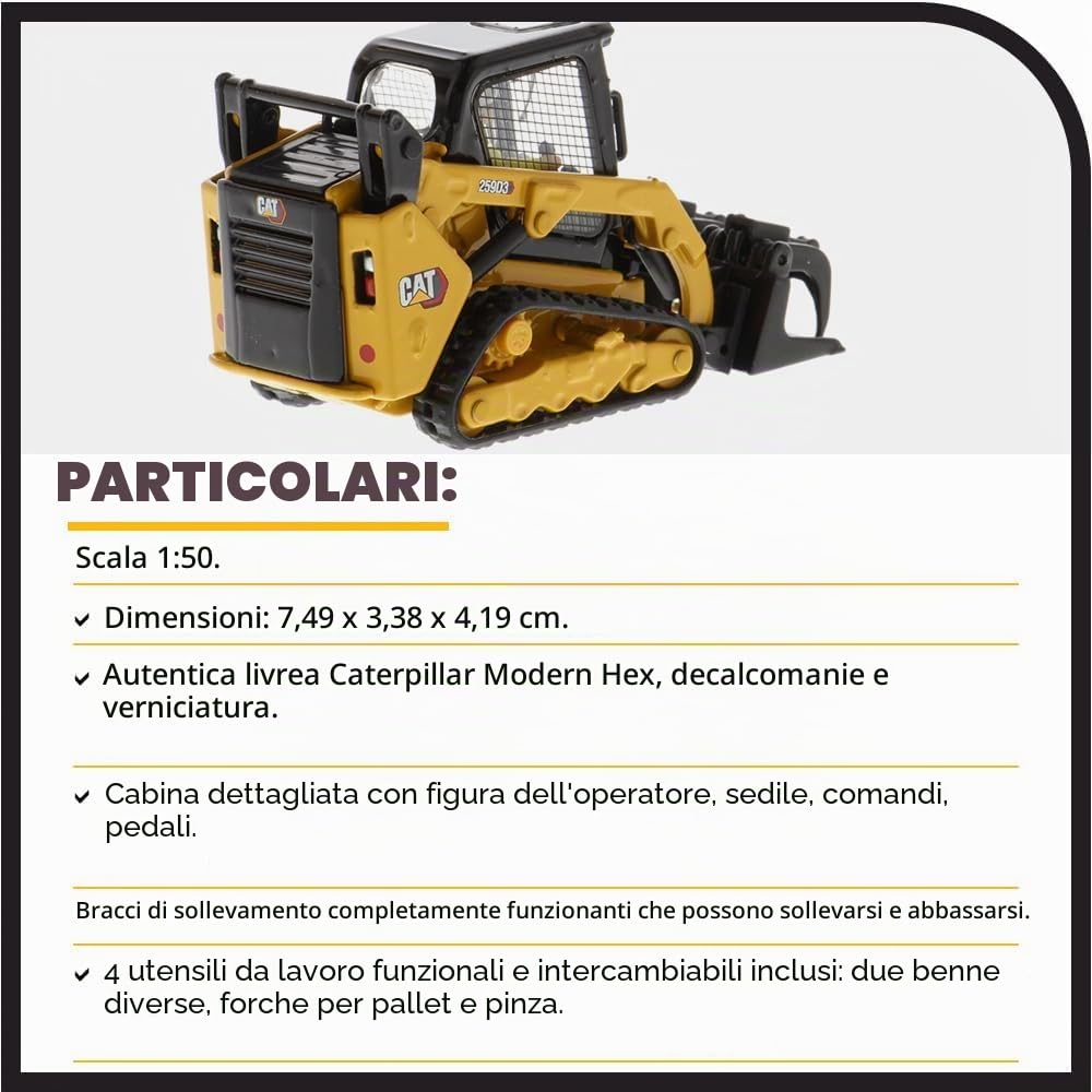 Diecast Masters 85677 - Cat 259D3 Multi Terrain Loader, scala 1:50, da 14 anni, in scatola di latta, adatto ai collezionisti