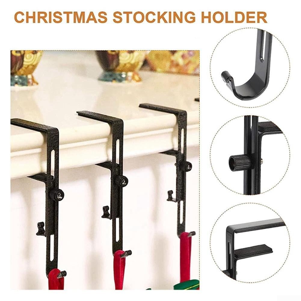 6Pack Heavy Duty Iron Door Hanger Door Hooks, Adjustable Over The Door Hook for Clothes Hanging Hats Keys Towels Coats Handbags Ornaments