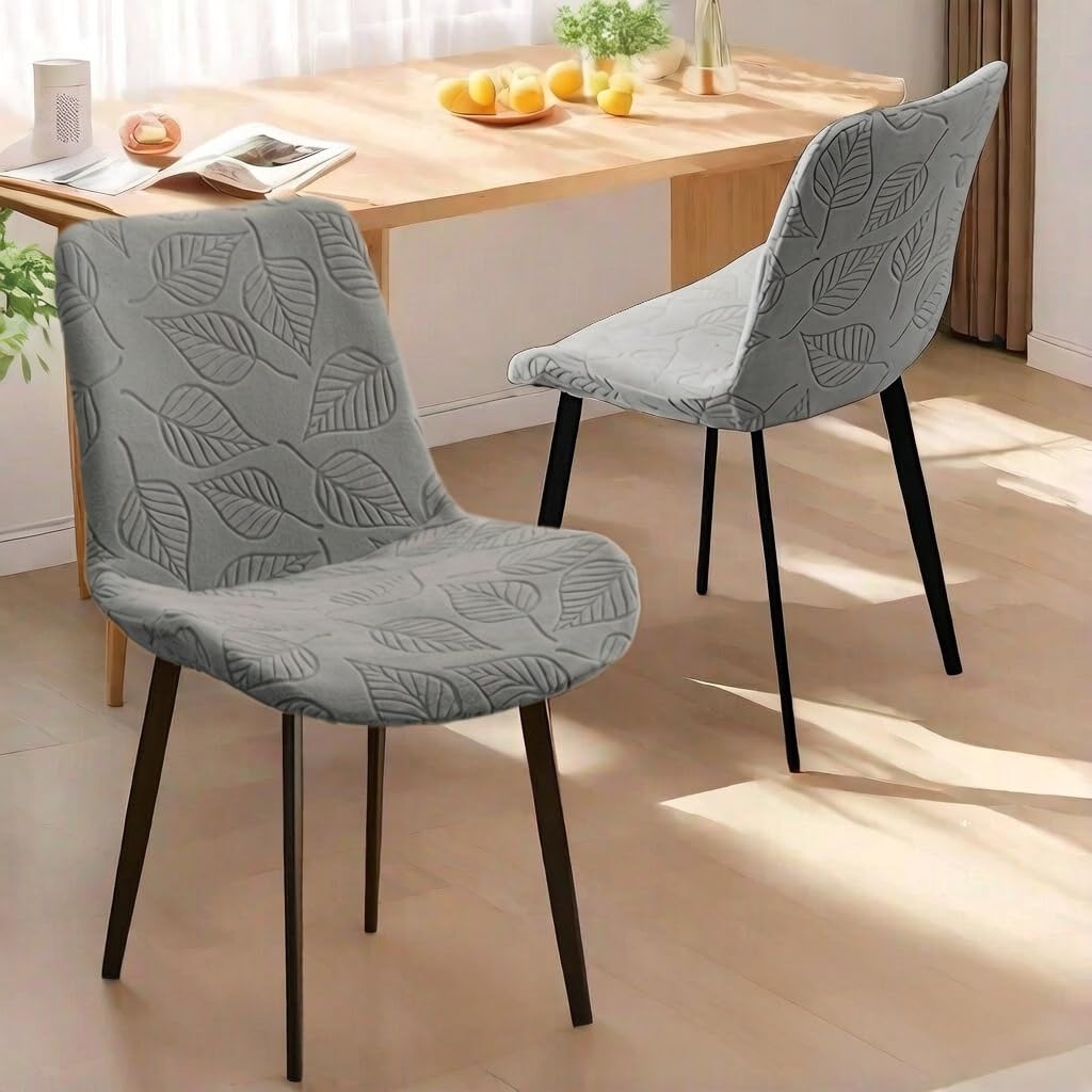 Coprisedie con Schienale 2/4/6 Pezzi, Copri Sedie da Cucina, Coprisedie Elasticizzato, Coprisedia AntiGraffio Gatto, Copri Sedia Soggiorno, Coprisedie Sala da Pranzo,Dark Gray b,6pcs