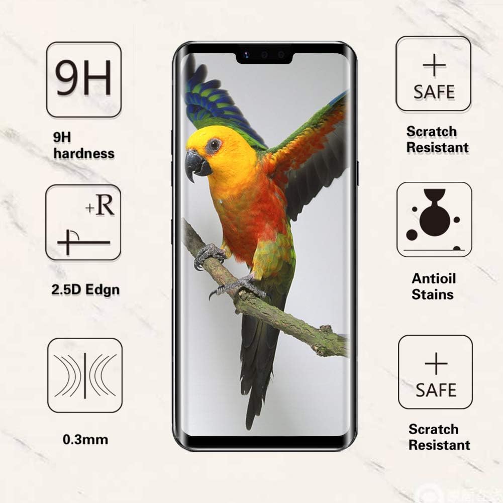 [1 Pack] UniqueMe for LG G8 Thinq Screen Protector [3D Full Coverage] Tempered Glass [Case Friendly] with Lifetime Replacement Warranty – Black