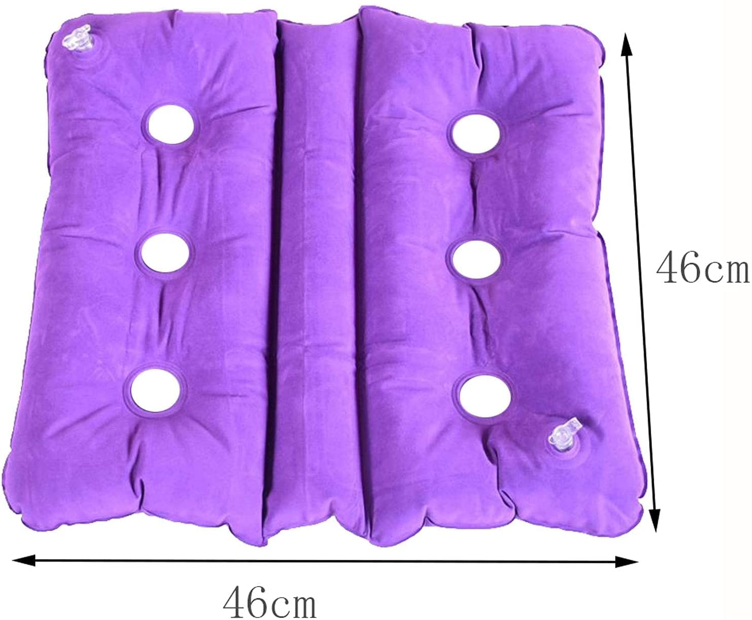 Cojín Inflable para Asiento de Oficina, cojín de Aire para Silla de Ruedas médica, colchón Inflable para Asiento, antiescaras, para aliviar la presión del nervio ciático (Morado)