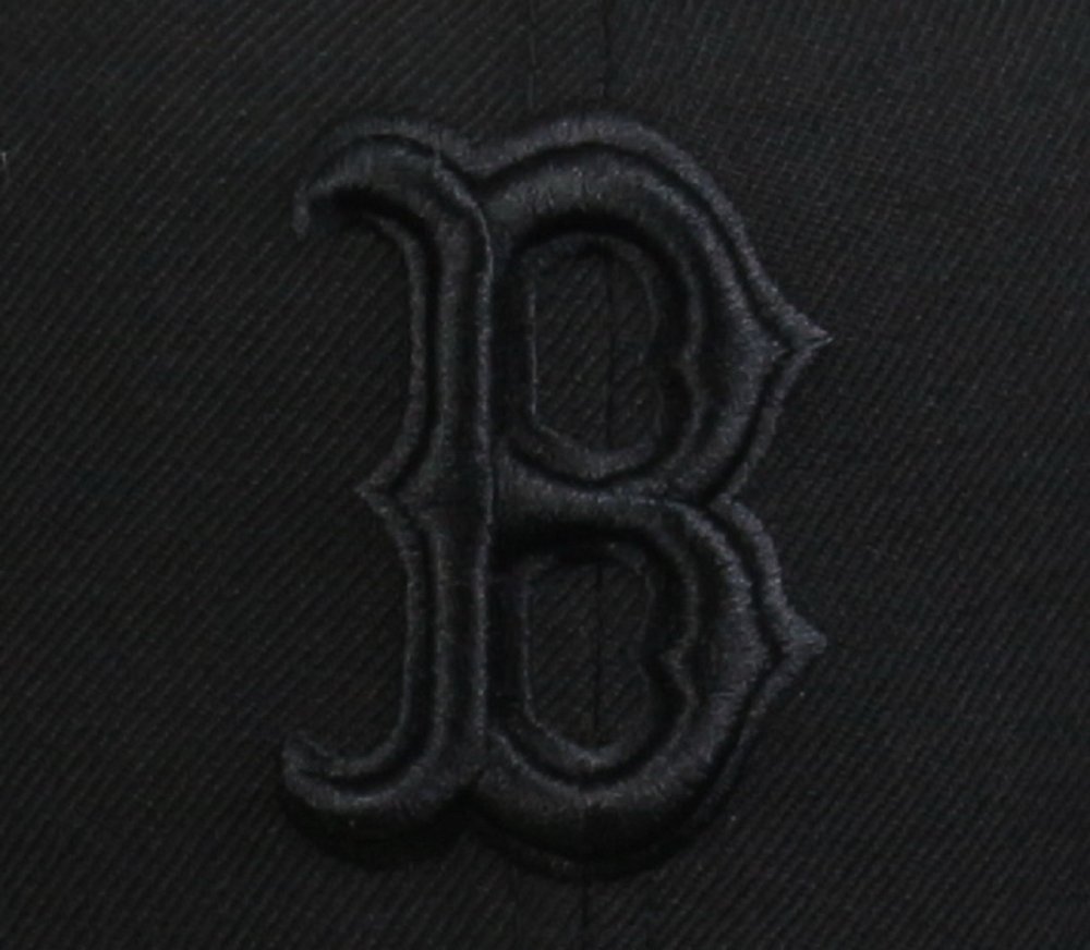 New Era Boston RED SOX Cap - Black ON Black