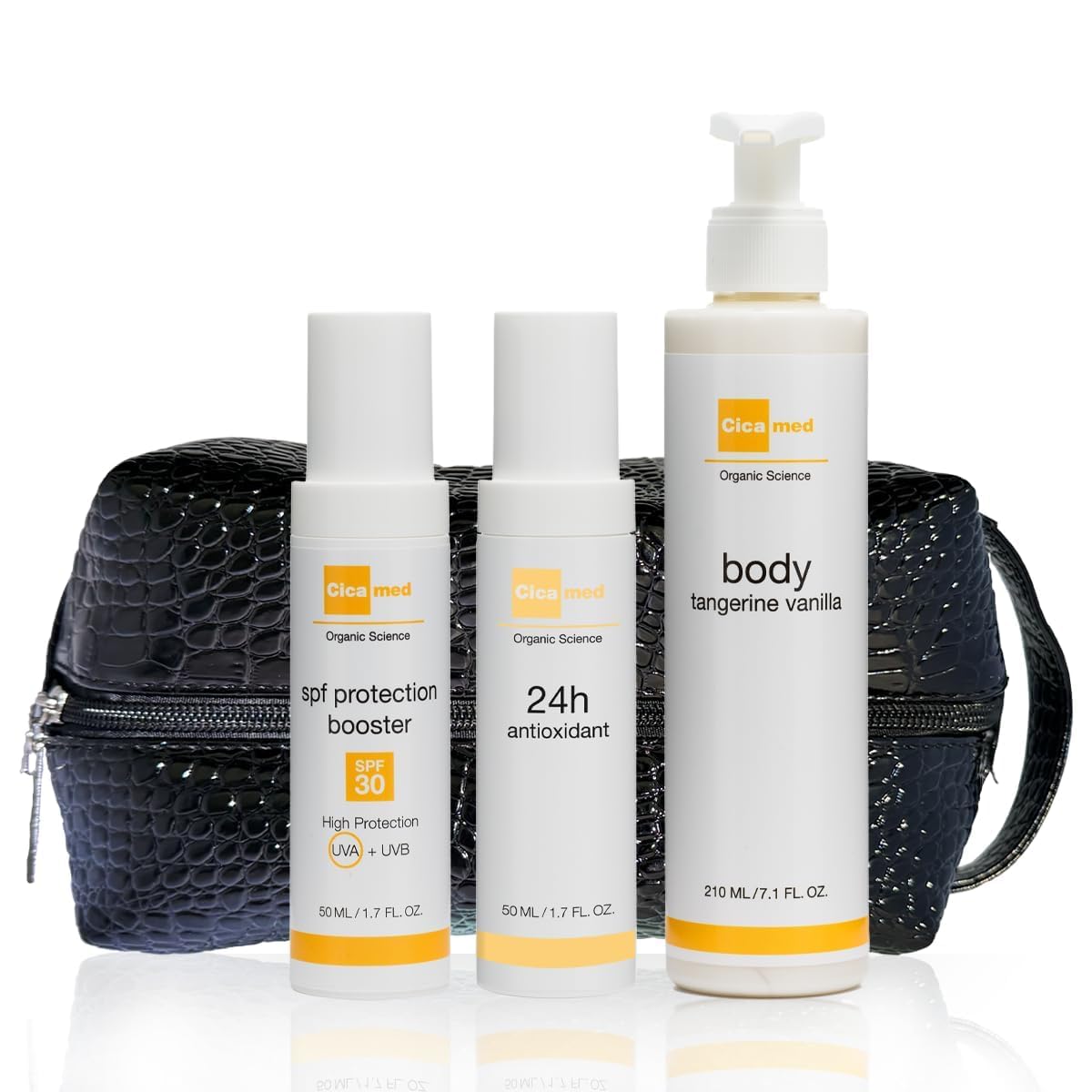 Cicamed Stressed Skin Relief Kit – Reise-Set mit LSF 30 Sonnenschutz fürs Gesicht, Feuchtigkeitscreme für trockene Haut und feuchtigkeitsspendender Körperlotion – After-Sun-Lotion – 310 ml