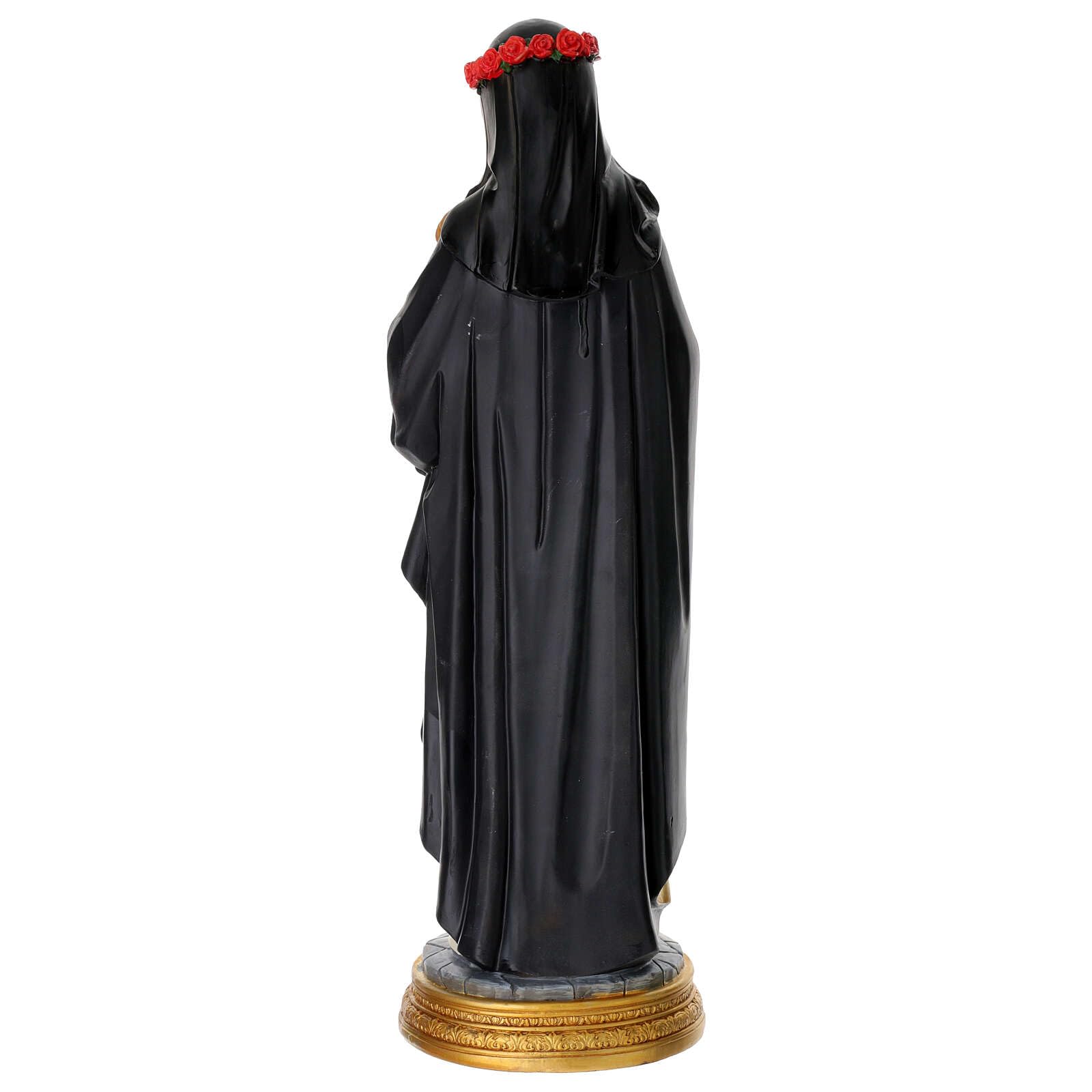 Holyart Statue in resina e PVC: Santa Rosa da Lima dipinta a mano 40 cm resina