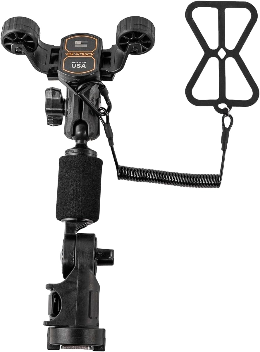 RotoGrip Phone Holder Pro with LockNLoad Mount | Kayak Phone Mount for Fishing & Boating | One-Hand Operation | Fits iPhone 15 Pro Max, Galaxy S24 Ultra, Pixel 8 Pro | Made in USA