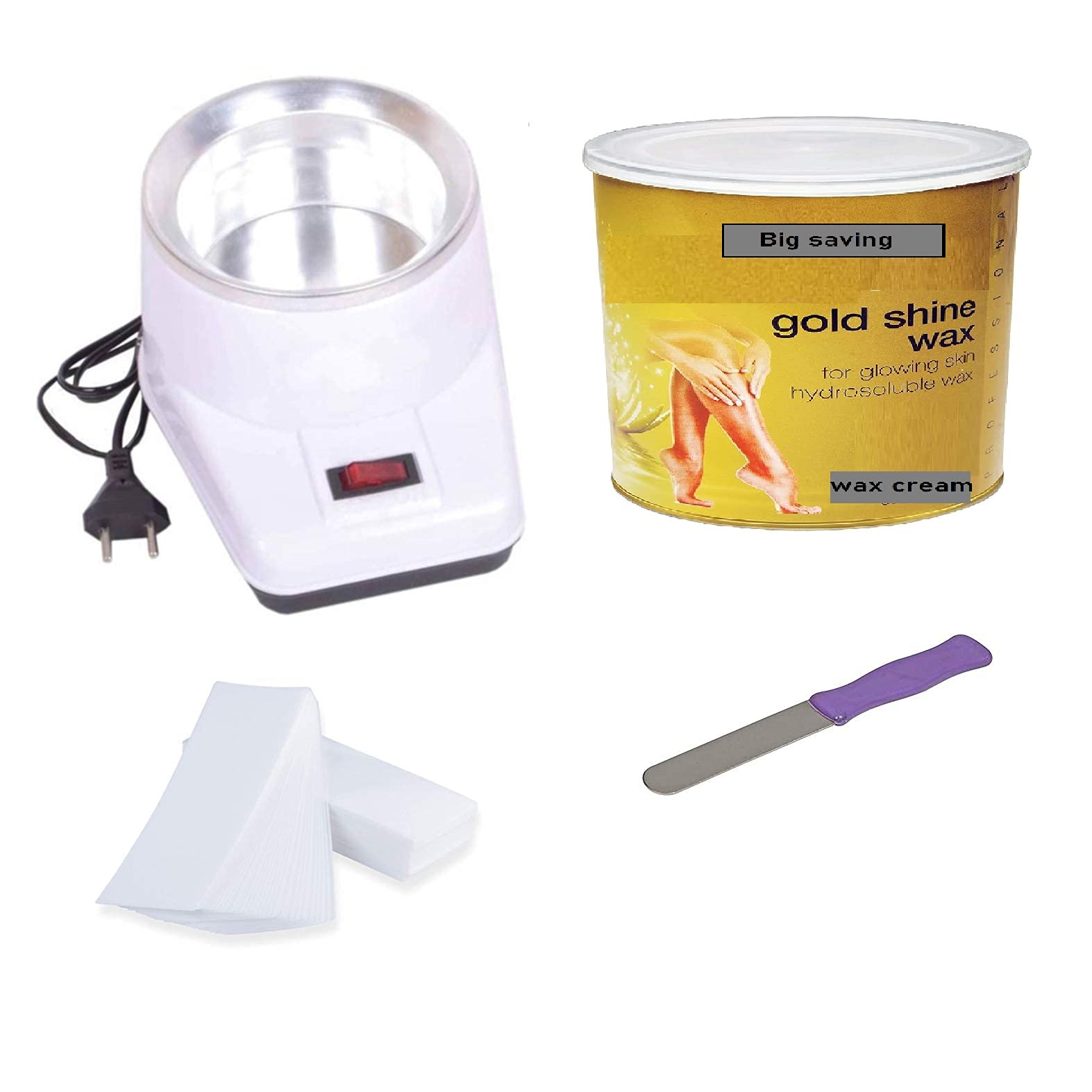 EQUVIA wax For Hair Removal & Tan Removal heater kit Wax heater Combo 600 grams Hot Gold Wax Cream 70 pecs Wax Strips and Knife With wax machine (Gold Wax) (B0971MXF8L) Amazon Price History, Amazon Price Tracker