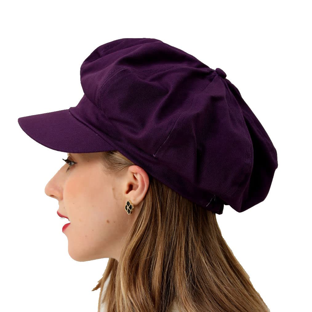 Womens Newsboy Cap Summer Beret Cap 100 Cotton Panels