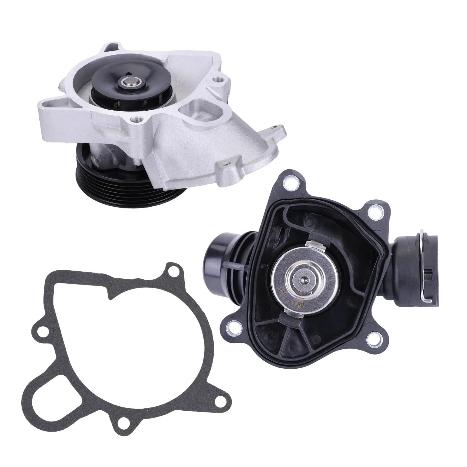 Układ chłodzenia silnika Pasuje do BMW E91 E60 E83 E70 Pompa wodna + zespół termostatu 11517805810 + 7787113 OBUDOWA TERMOSTATU