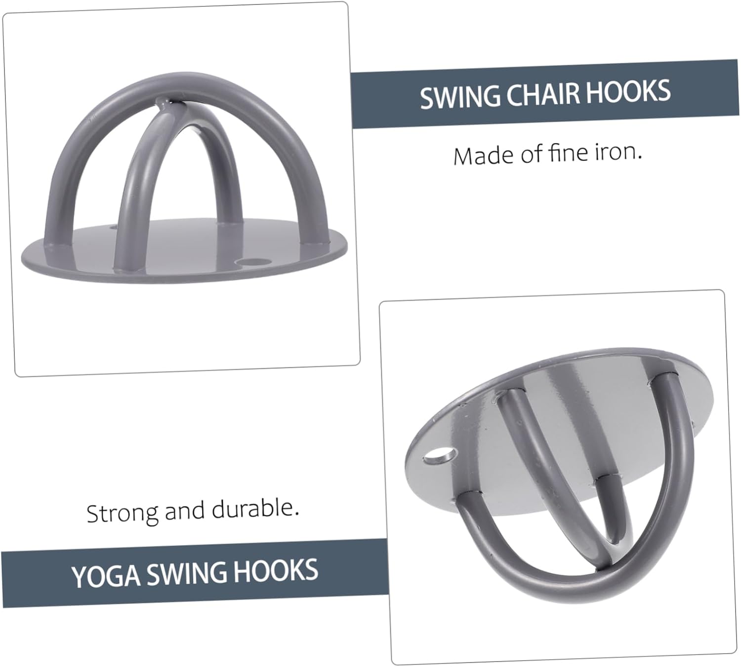 BESPORTBLE 2 Sets Hooks Sturdy Iron Fixed Plate Easy Install Chair Hanger for Indoor/Outdoor Use