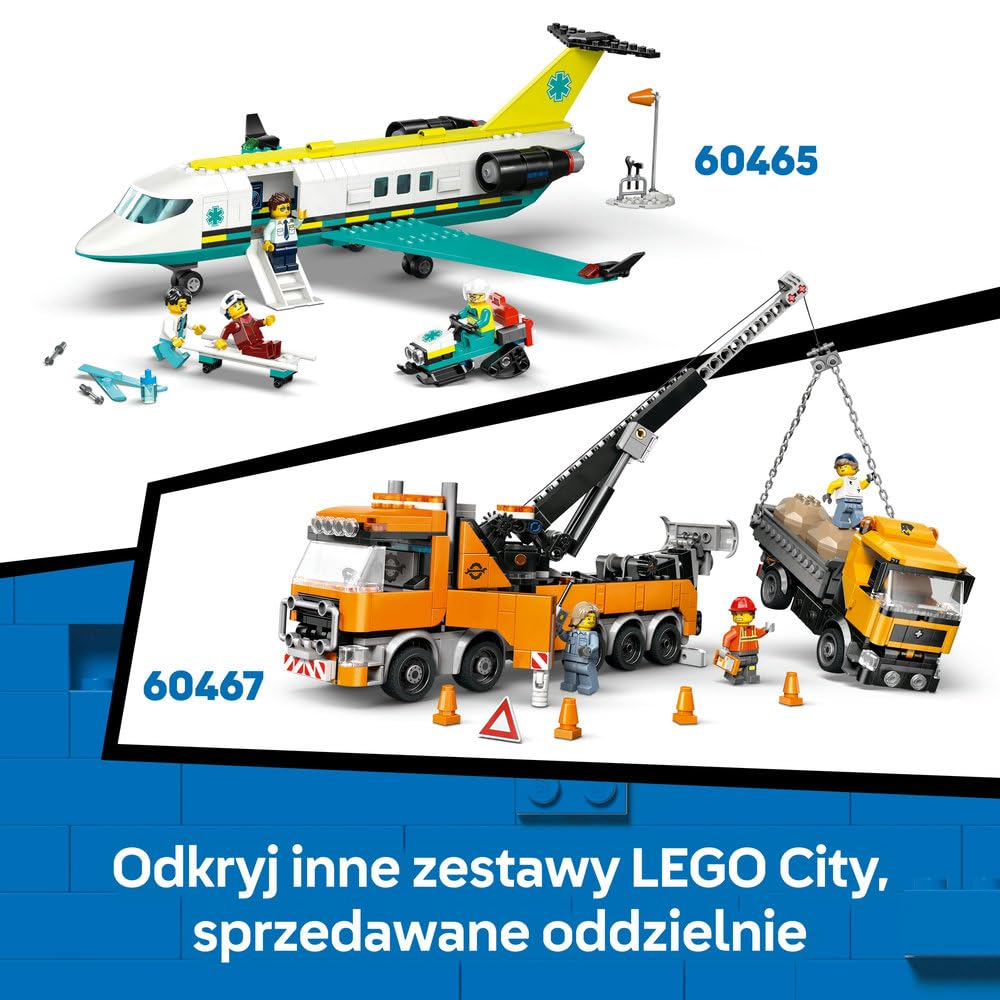 LEGO City Żółty buldożer 60466 | Maszyna budowlana dla dzieci, zestaw klocków konstrukcyjnych, prezent dla chłopca i dziewczynki, dla 8-latka, 682 elementy