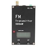 Digital FM Transmitter Module, 2000M 500mW FM Stereo Transmitter with LCD Screen, Stereo Sound, 3.5mm Connector, USB C Port, for Small FM Radio Station