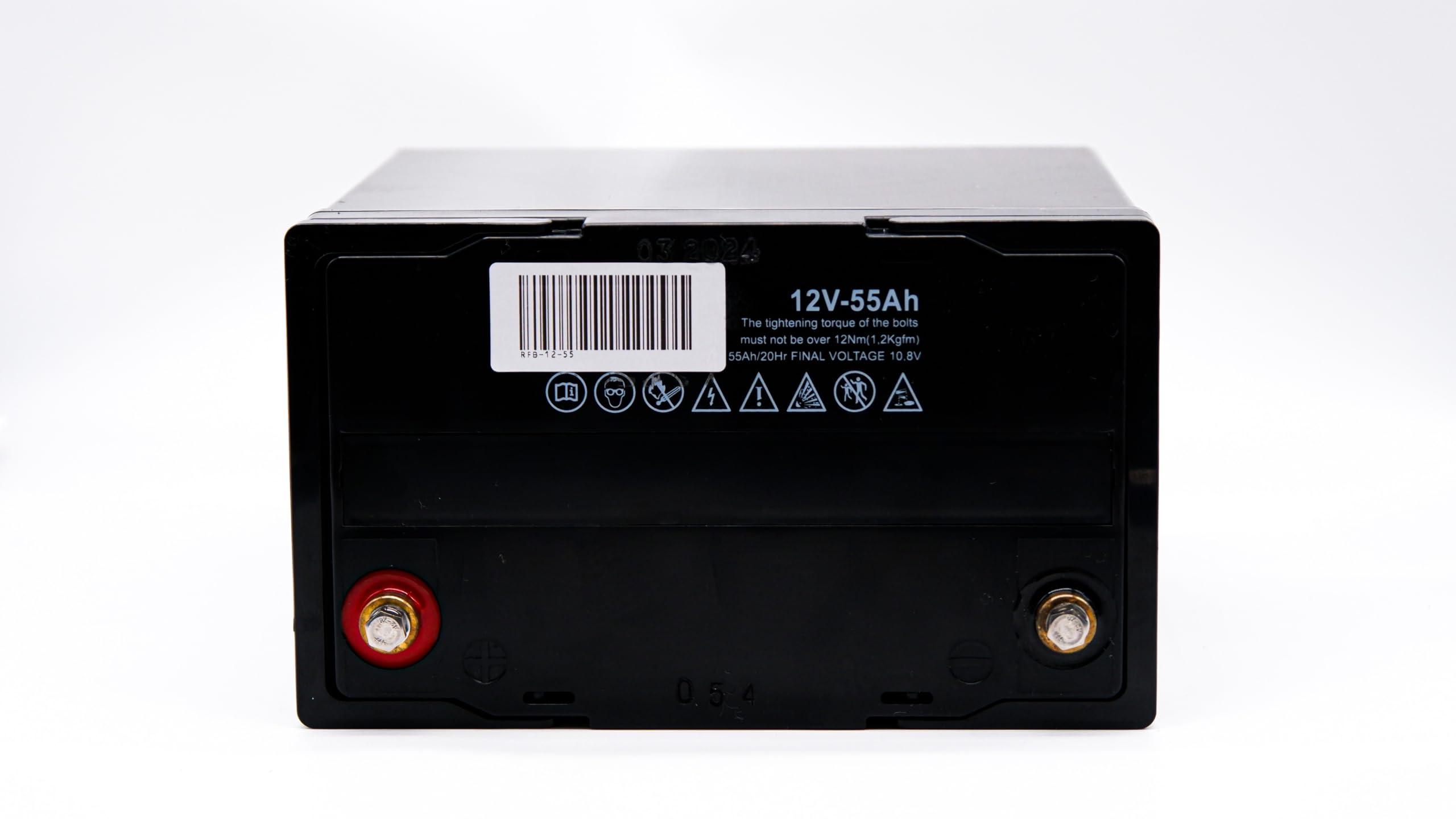 Batteria Rofiba RFB 12-55 55Ah 12V VRLA AGM Deep Cycle – Alta Prestazione, Scarica Lenta, Terminali M6 – Ideale per Veicoli Elettrici = 12LCP-56-12FGL55 - ZL120155 -FHP12-55 - LDC12-55