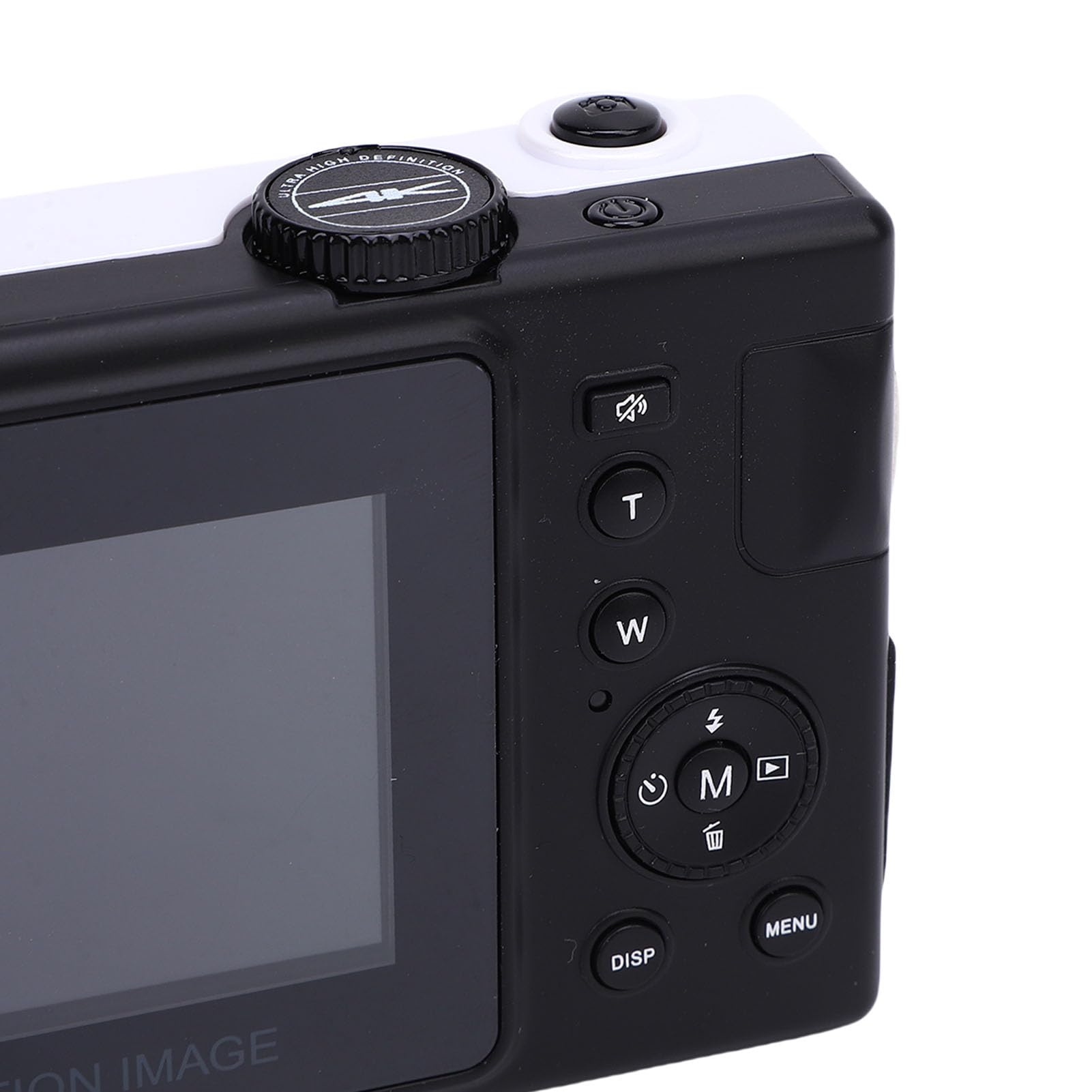ASHATA Videocamera per Fotocamera Digitale da 64 MP per Fotografia, Videocamere per Riprese, 10 Filtri, Torcia Anteriore, Autofocus, Touch Screen da 3 ", Digicam Vlog per Principianti (nero bianco)