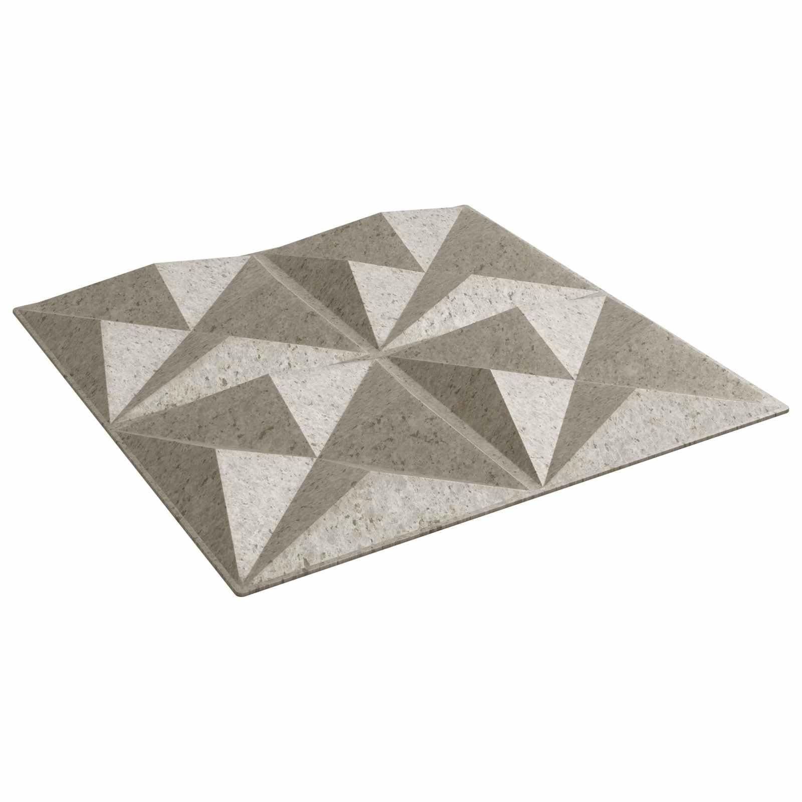 Pannelli da parete origami in cemento, 24 pezzi, 50 x 50 cm, in schiuma XPS 3D, autoadesivi, per soggiorno, camera da letto, cucina, bagno, interni, con isolamento e isolamento acustico