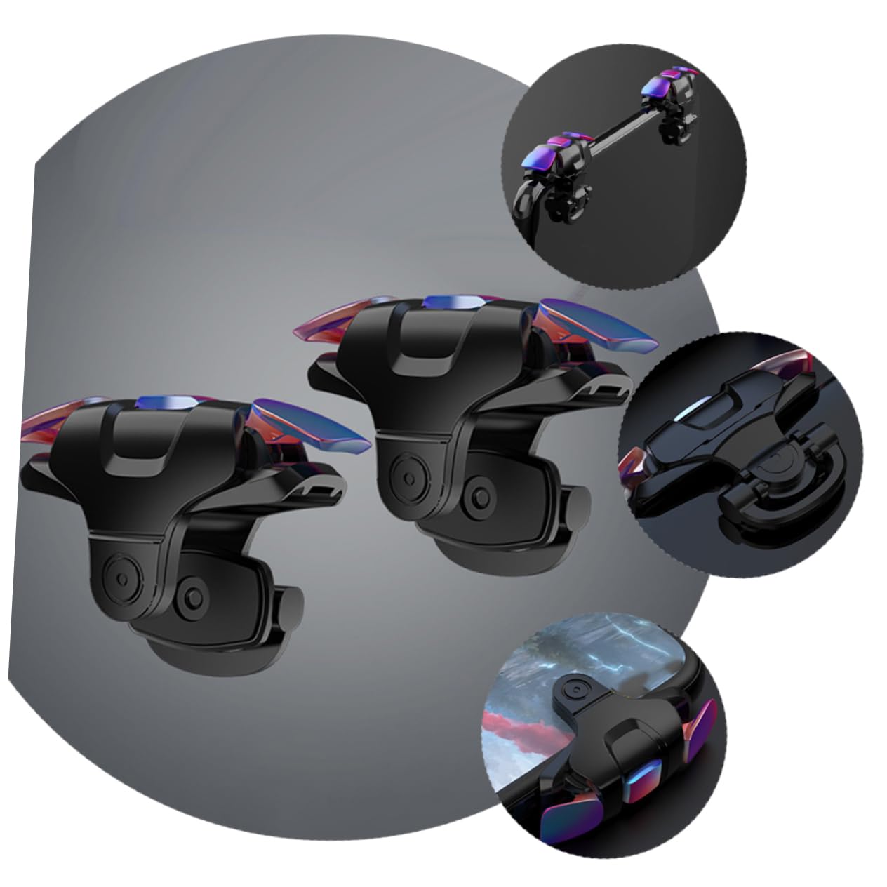 OKUMEYR 1Pair Mobile Game Trigger Controller Buttons Slip Pads for All Phones Enhance Gaming Experience Compatible with Pubg and More
