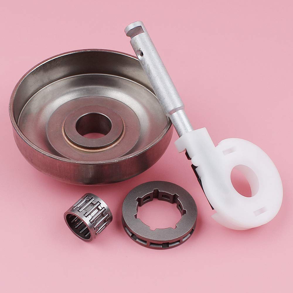 HAOHAO Cilindro del Embrague Piñón Lamer Bomba de Aceite del cojinete de Aguja Compatible with Husqvarna 55 51 Motosierra de Piezas de Repuesto .325 7 Dientes Interiores del Agujero 19mm