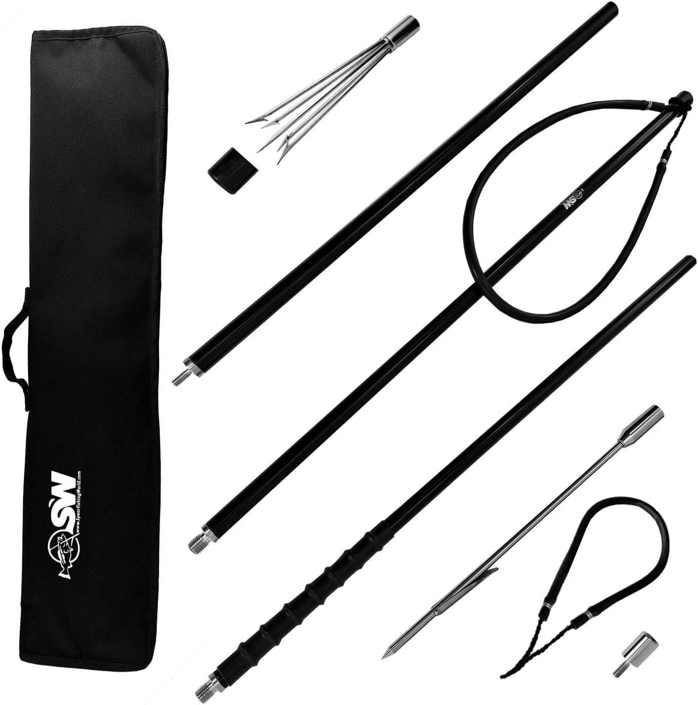 SPEARFISHING WORLD Travel Spearing Pole Spear Kit w/Barbed
