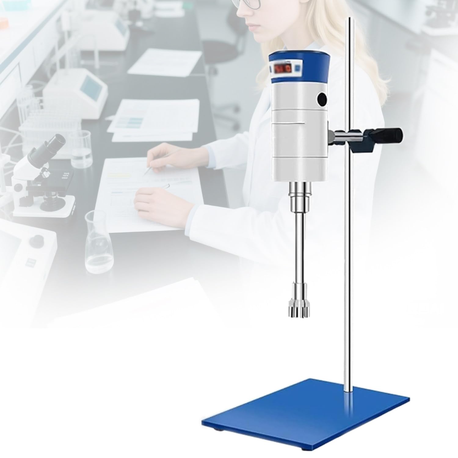 YXZQLOZ High Shear Homogenizer,Digital High Shear Mixer Emulsification Machine,Emulsion Homogenize Dispersion Machine,Lab Homogenizer Emulsifier