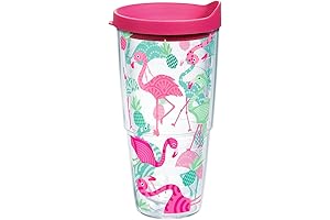 Tervis Flamingo Pattern Double Walled Tumbler with Straw