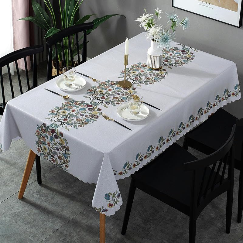 Nappe essuyable rectangulaire en PVC imperméable et antitache pour table