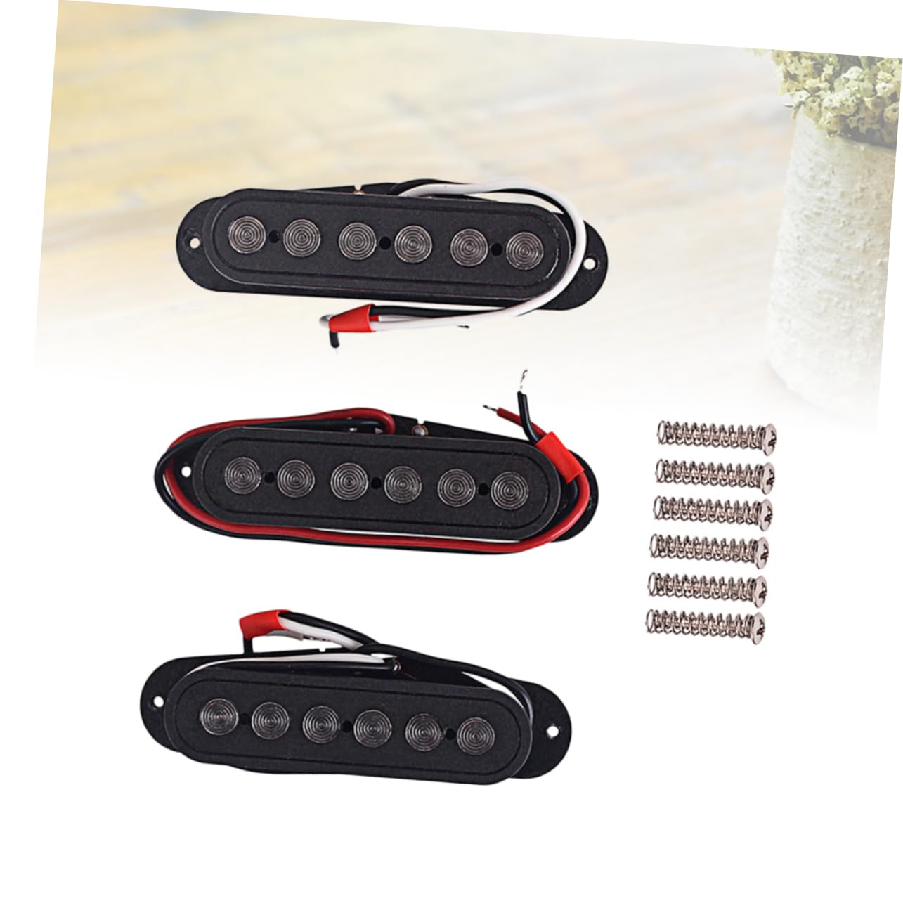 Set di Pickup Single Coil Gmb111 Nero 7mm per Chitarra Elettrica | Fibra Vulcanizzata, Wax Potted, Soppressione Microfonia, Design, Lavorazione Accurata