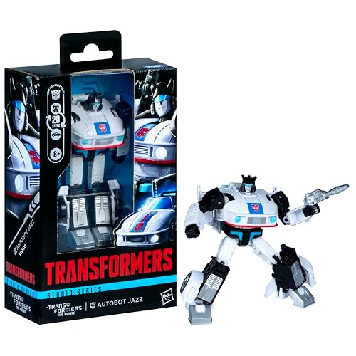 Transformers Toys Studio Series Deluxe Class Transformers: The Movie Autobot Jazz, 4.5-inch Converting Action Figure, Robot Toys, 8+