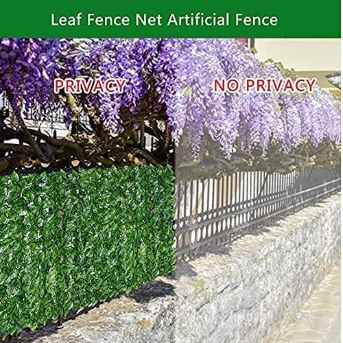 Bybeton Schermo Per Privacy In Edera Artificiale 203x305 Cm - Pannelli Antivento E Anti-UV Per Giardino, Balcone E Recinzione - Fogliame Fitto Fai Da Te