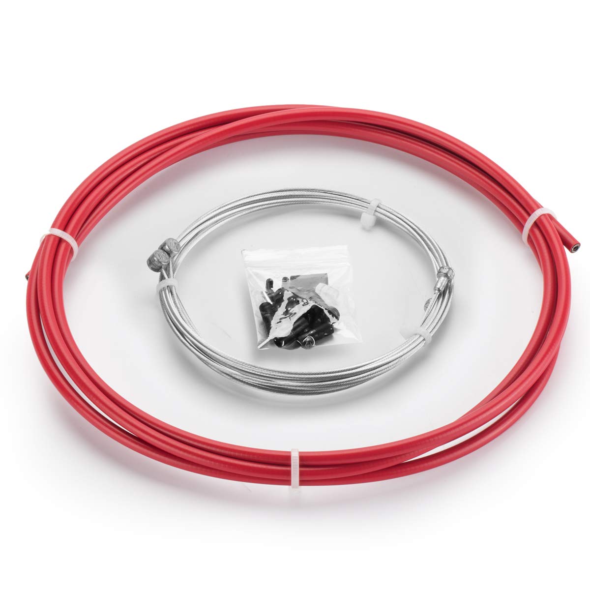 Chooee Universal Bicycle Brake Cable Housing Kit for Mountain Bike or Road Bikes,Red