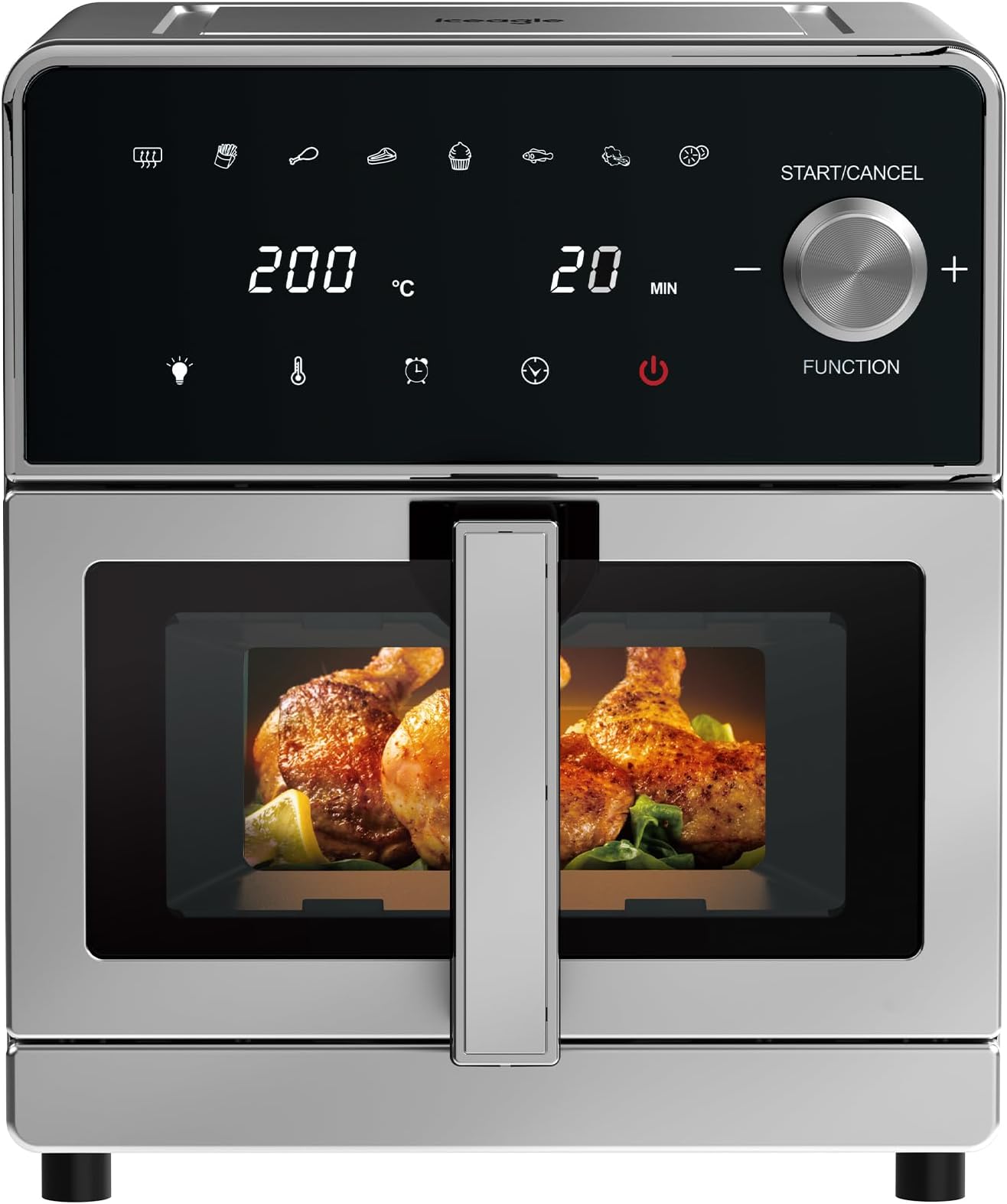 Friggitrice Ad Aria Uten 5.5L 1700W - Senza Olio, Ricette Incluse