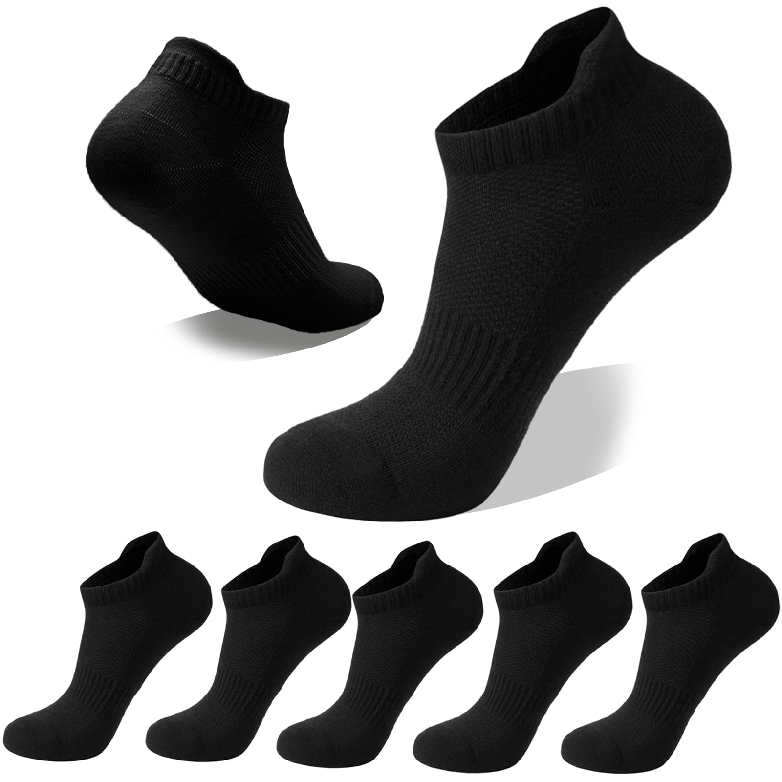 Wamicu Sneaker Socken Damen 5 Paar Atmungsaktive Baumwolle Socken Kurze Sportsocken Laufsocken