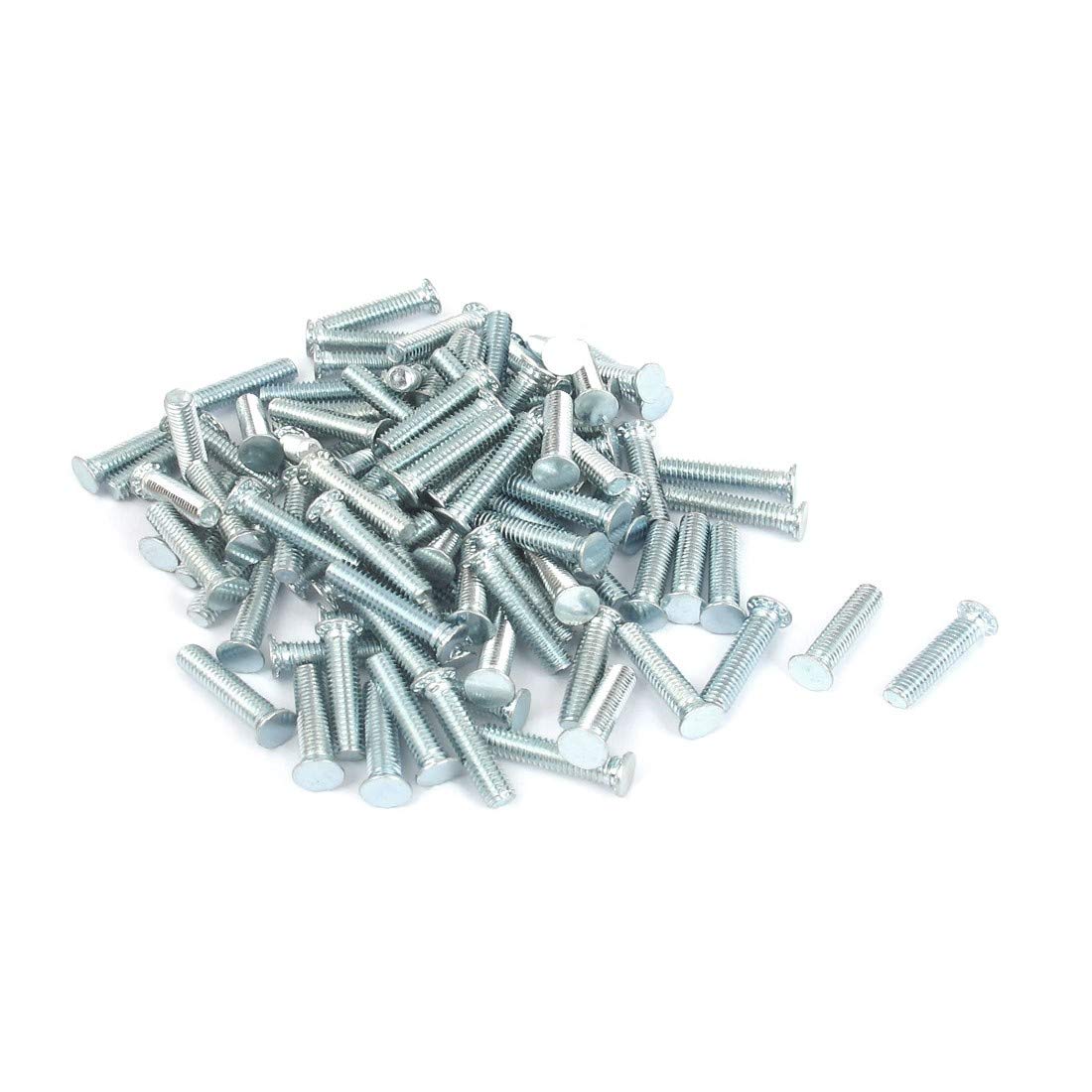 New Lon0167 M4x18mm Zinc Featured Plated Flush Head reliable efficacy Self Clinching Threaded Studs Fastener 100pcs(id:b86 22 a1 583)