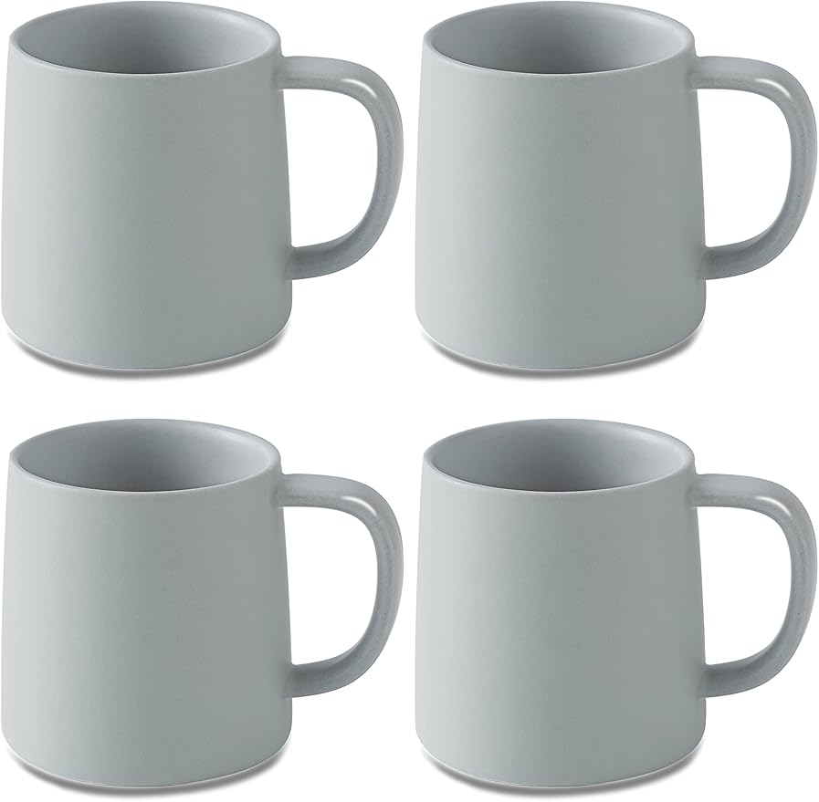 TWARE Ceramic Mugs, Microwave Safe Mugs, Ceramic Coffee Cups, 16 Oz Coffee Mugs for