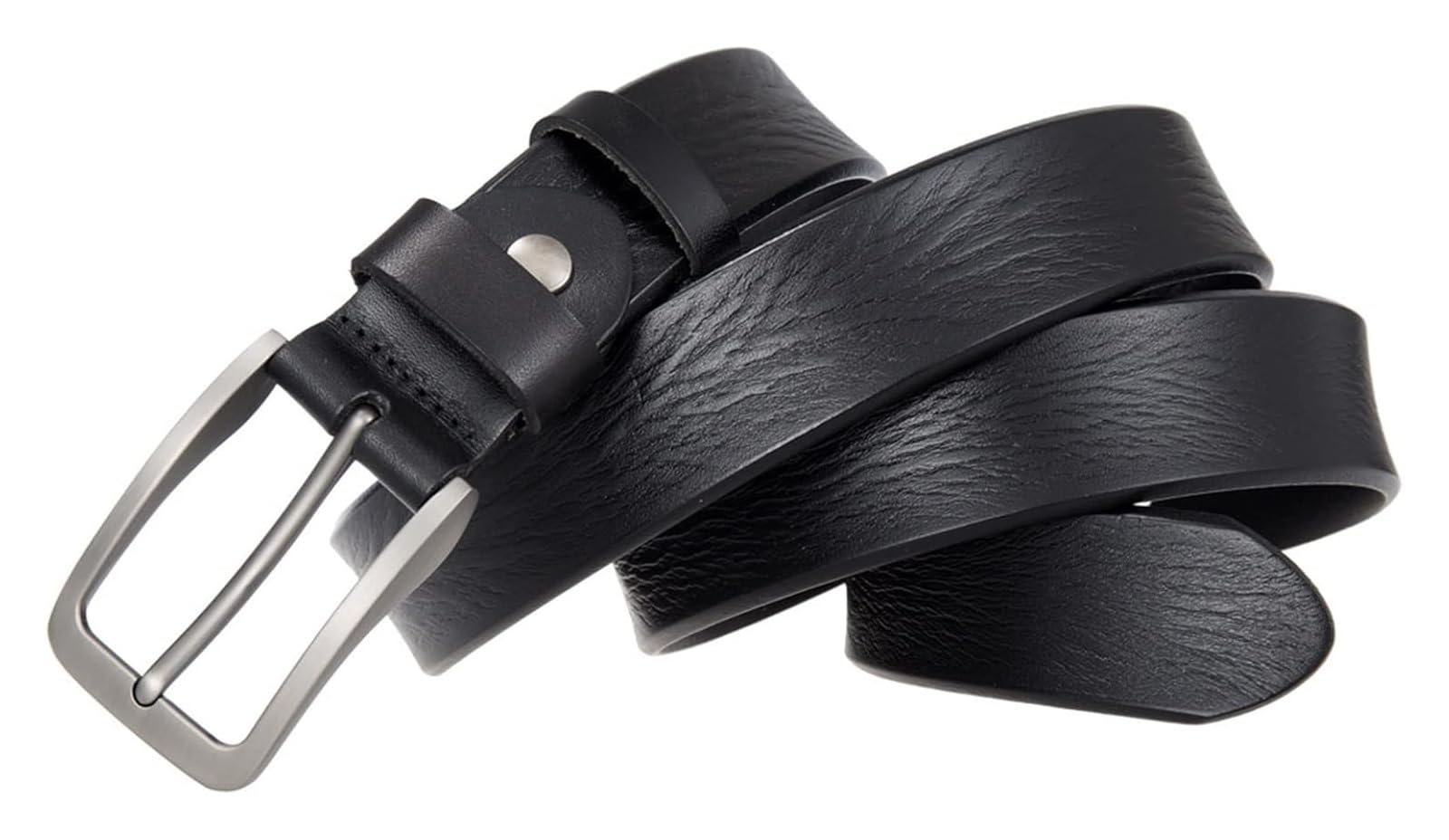 Cinturón ajustable de cuero genuino, Cinturón de cuero for hombre con hebilla antirrayas Pretina delgada de cuero ajustable ancha for jeans, pantalones, pantalones casuales de negocios(Brown,Length 12