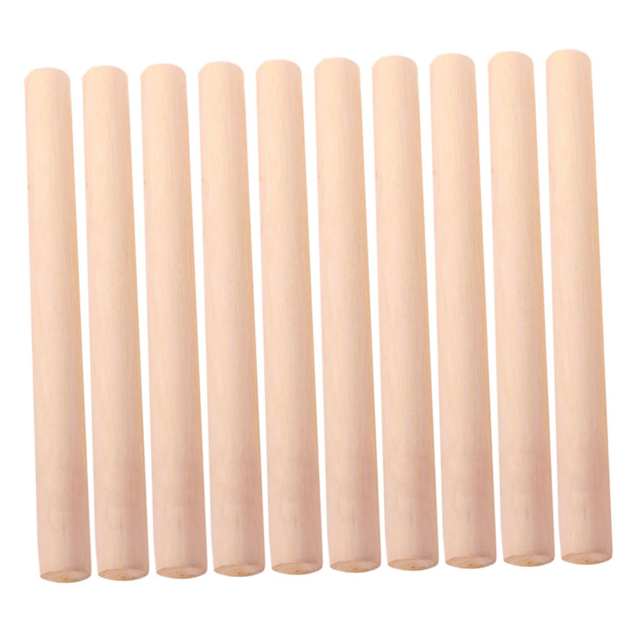Rodillo de Masa de Madera 10piezas para Pastelería Superficie Lisa y Resistente, Adecuado para Amasar Masa de Hojaldre y Galletas en Cocina