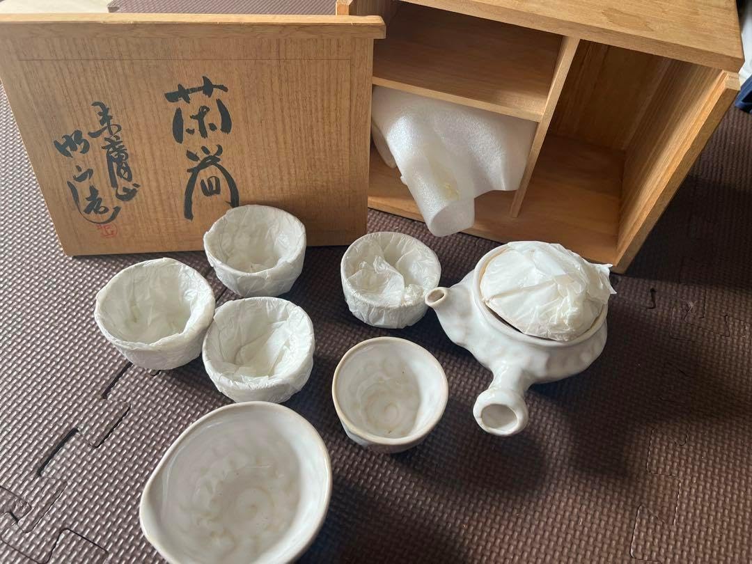 赤膚焼 大塩昭山 造  茶器揃い 共箱  煎茶道具 赤膚焼 大塩昭山 造 茶器揃い 共箱 煎茶道具 赤膚焼 大塩昭山 造