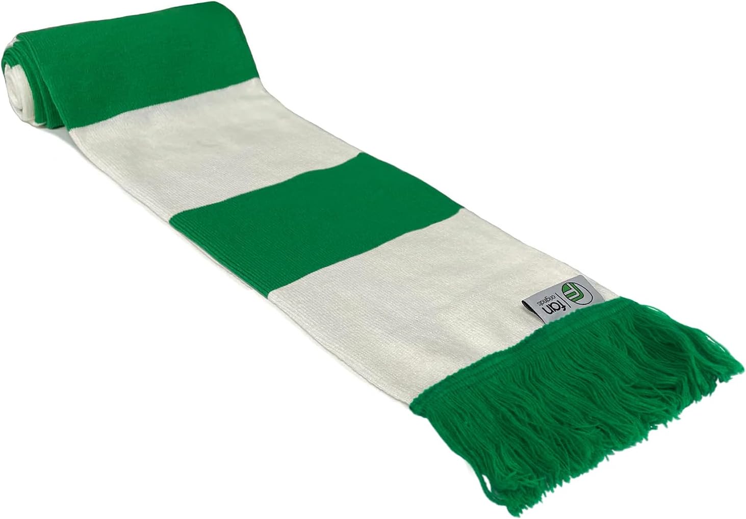 Retro Soccer Bar Scarf in Celtic Colours Green White