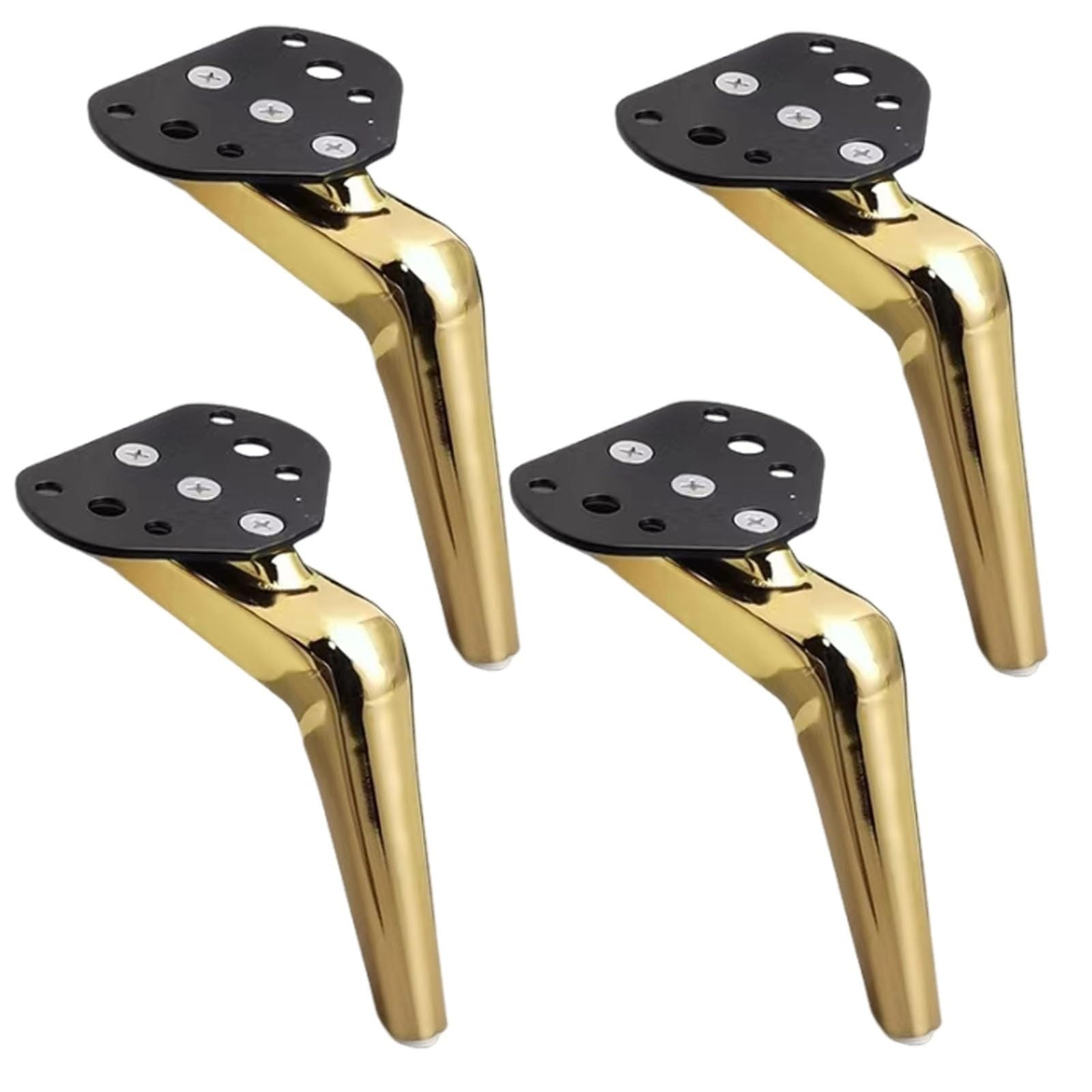 Patas para Muebles Patas Mueble Sofá de Muebles de Estilo Moderno con Tapete Silencioso 4 Juego de Patas de Mesa para Mesa Armario Sofá Sofá Silla(Gold,18cm/7in)