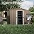 ASJMR 8FT x 6FT Outdoor Storage Shed, Waterproof Lockable Door Metal Tool Shed with Sliding Door and Ventilation, Gardening Tool Storage Room, Metal Storage Shed for Gardens and Lawns