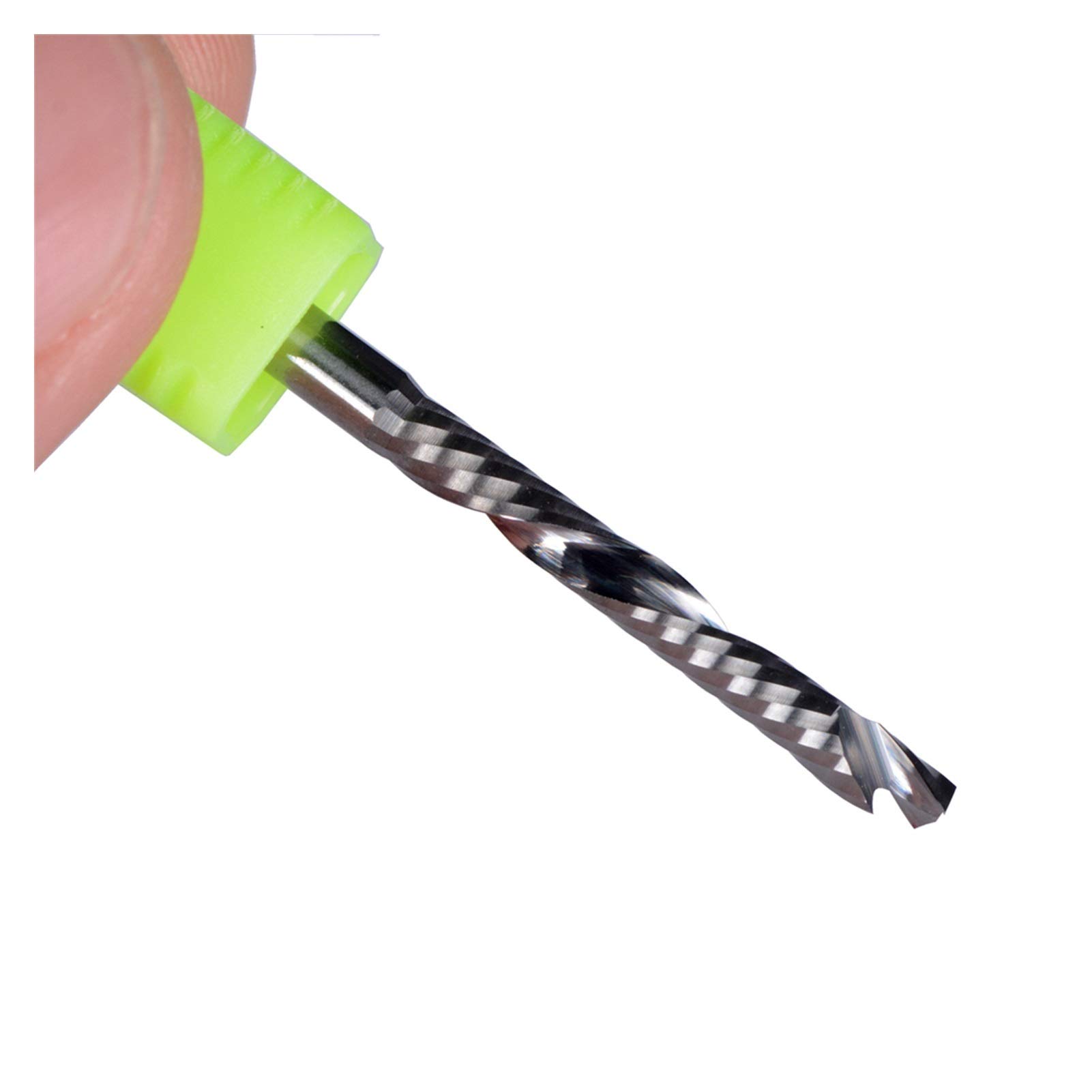 Brocas de enrutador 50 piezas de corte hacia arriba y hacia abajo 3.175x22mm Cortador de fresado CNC de carburo cementado con un solo filo, cortador de fresado de tungsteno de madera de comp