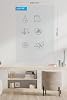 Difference Promotion Transparent, 2 Non-Adhesive Holders, Static, Innovative, Practical Writing Board, Electrostatic Paper (centimeters, 100 x 120)