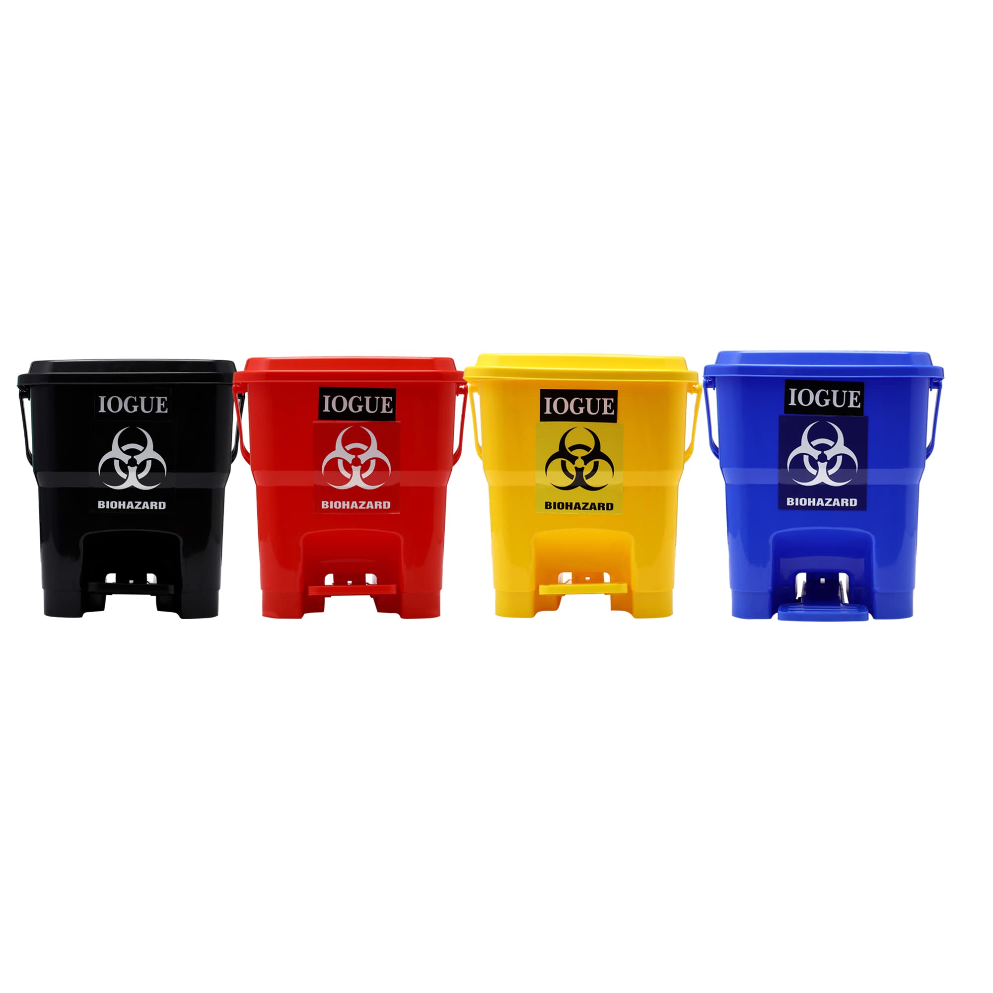 V.S Trader Modern Lightweight Dustbin for Home and Office 10Ltr, Red Black Yellow Blue pack Of 4-image-1