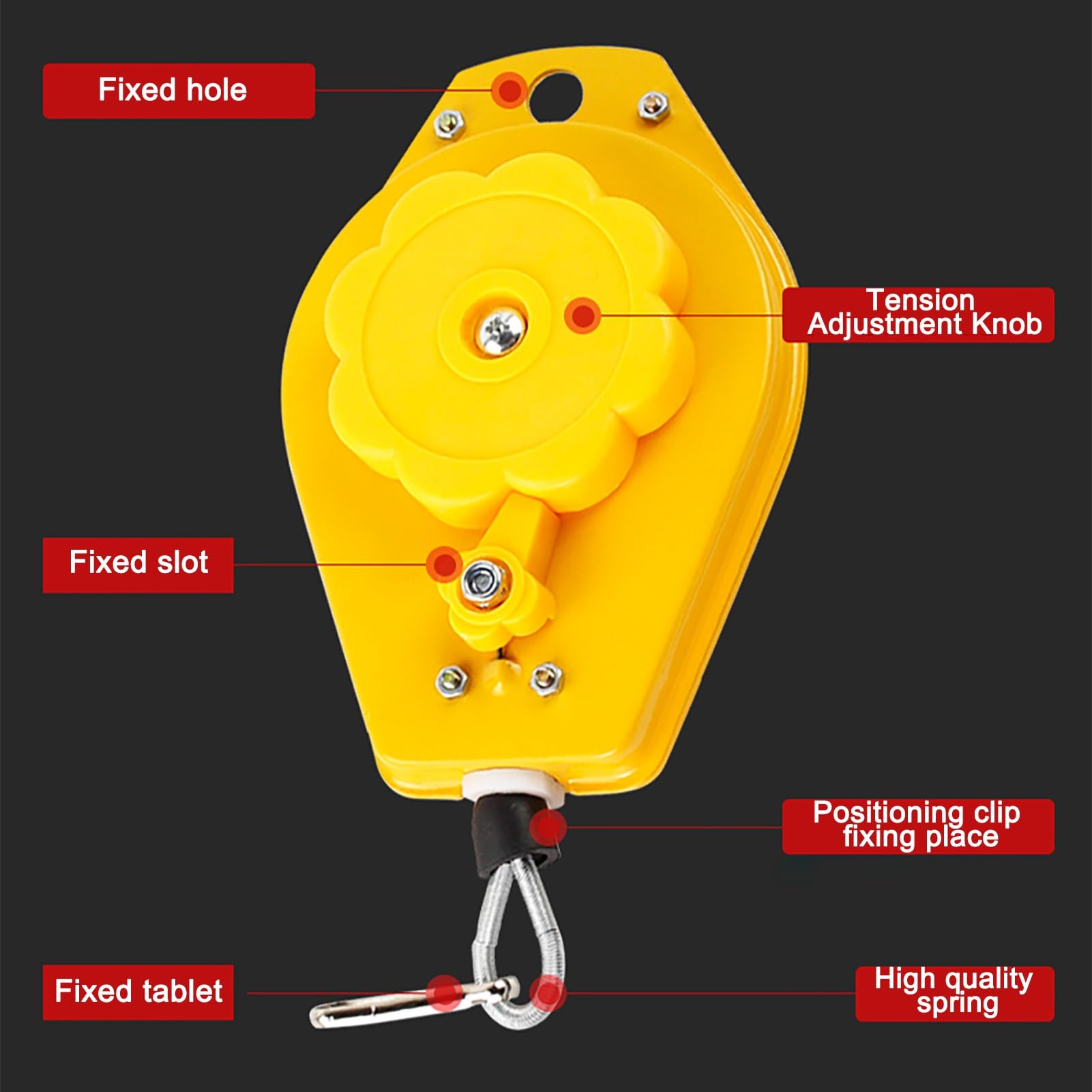 Federzug, einziehbarer Zug, Halter-Aufhängevorrichtung, 3 Meter Spannlänge, Werkzeug-Ausgleichshalter für Fließband, mit passendem Zubehör(3,0-5,0 kg