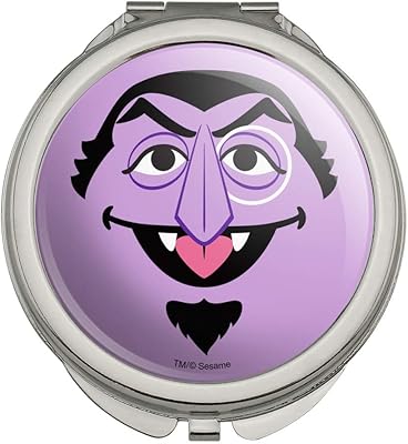 Sesame Street Count Face Compact Travel Purse Handbag Makeup Mirror