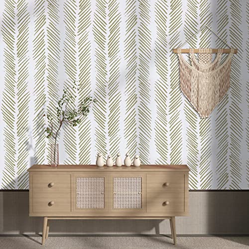 Decoroom 17.71"X394" Brown Wallpaper Stripe Peel And Stick Wallpaper Self Adhesive Wallpaper Removable Contact Paper For Shelves Drawers Cabinets Line Contact Paper Diy Wallpaper #TOP3